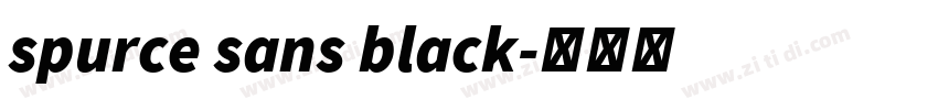 spurce sans black字体转换 spurce sans black字体转换